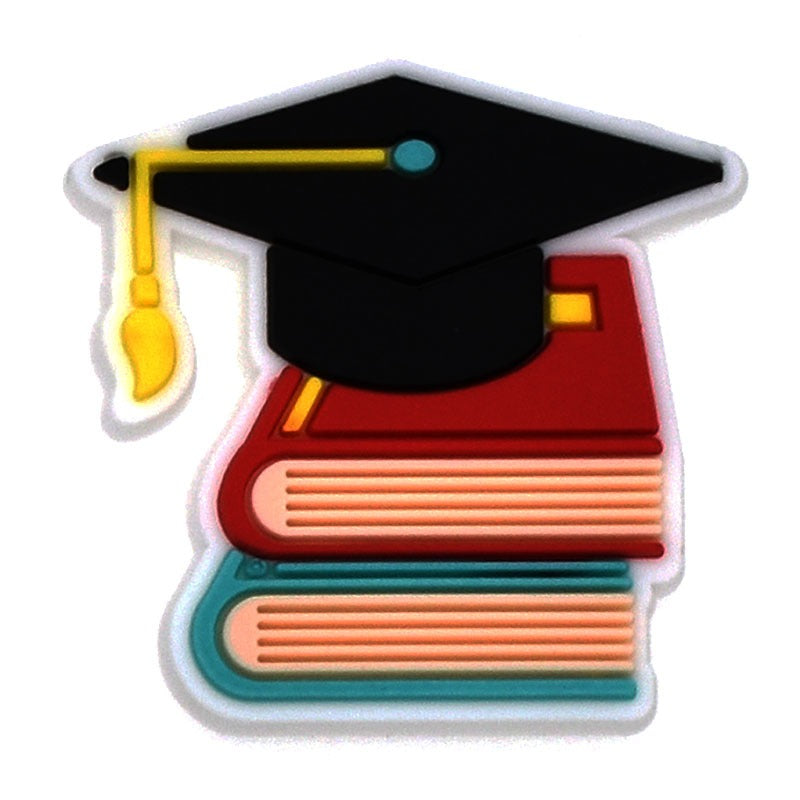 School Books and Graduation Cap Clothing Pins