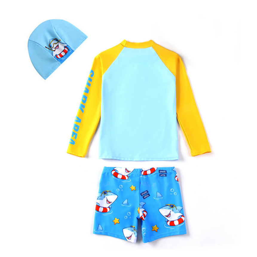 Toddler 3-piece shark swimwear for boys 2–3 years