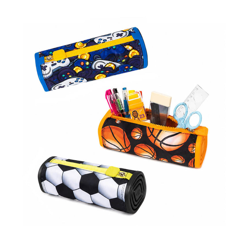School Pencil Case Sports And Gaming Print
