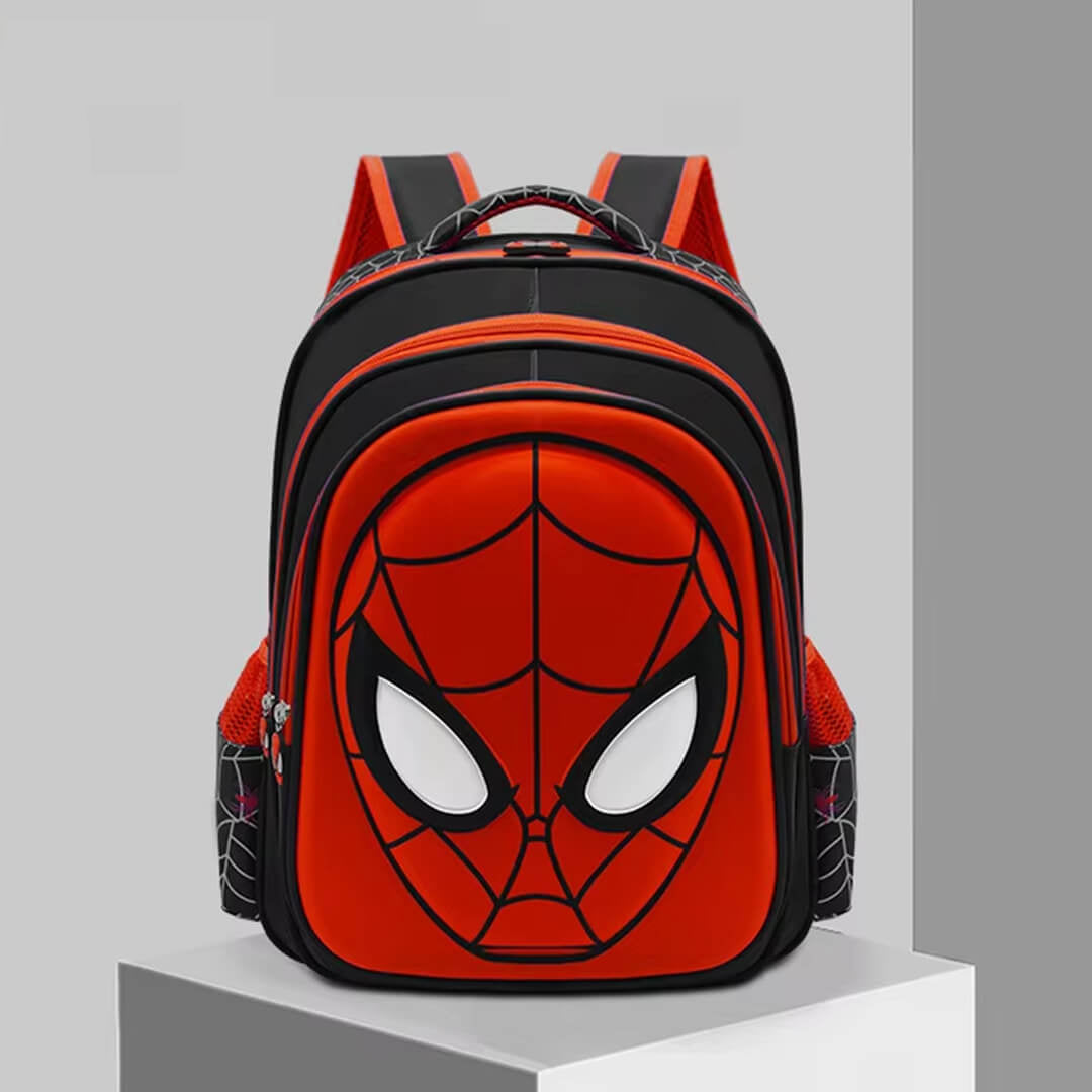 Durable black Spiderman backpack set for everyday school use