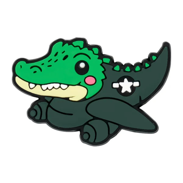 crocodile in a fighter jet bombarding