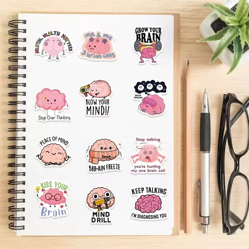 Funny Brain Sticker Set 50 pieces