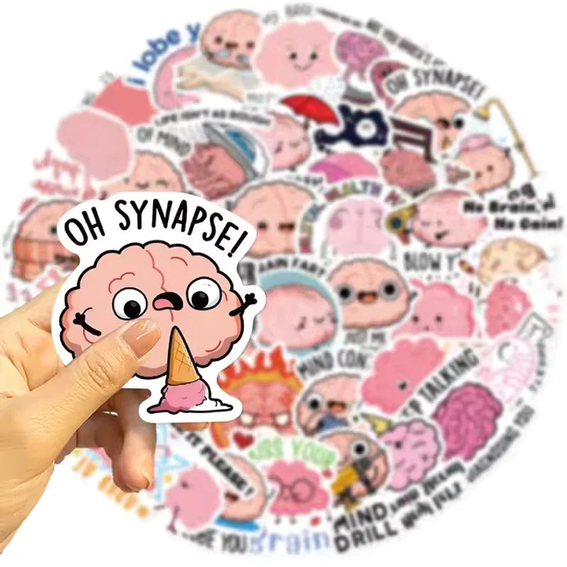 Funny Brain Sticker Set 50 pieces