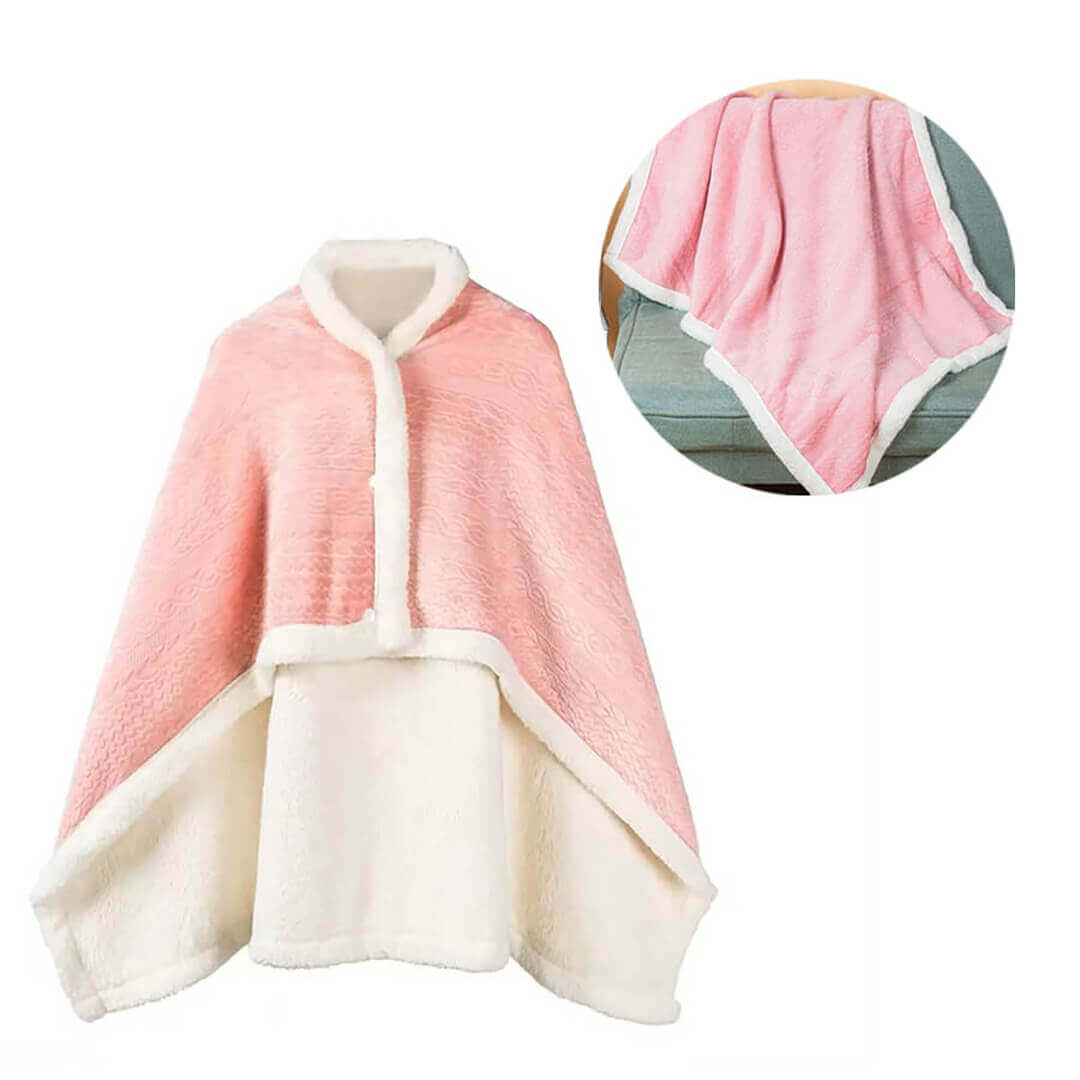 Buttoned Wearable Blanket Scarf 130 X 80 Cm