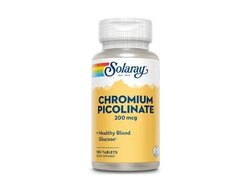 Solaray Chromium Picolinate 200 mcg 100 Tablets