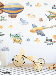 Watercolor Airplanes Wall Decal