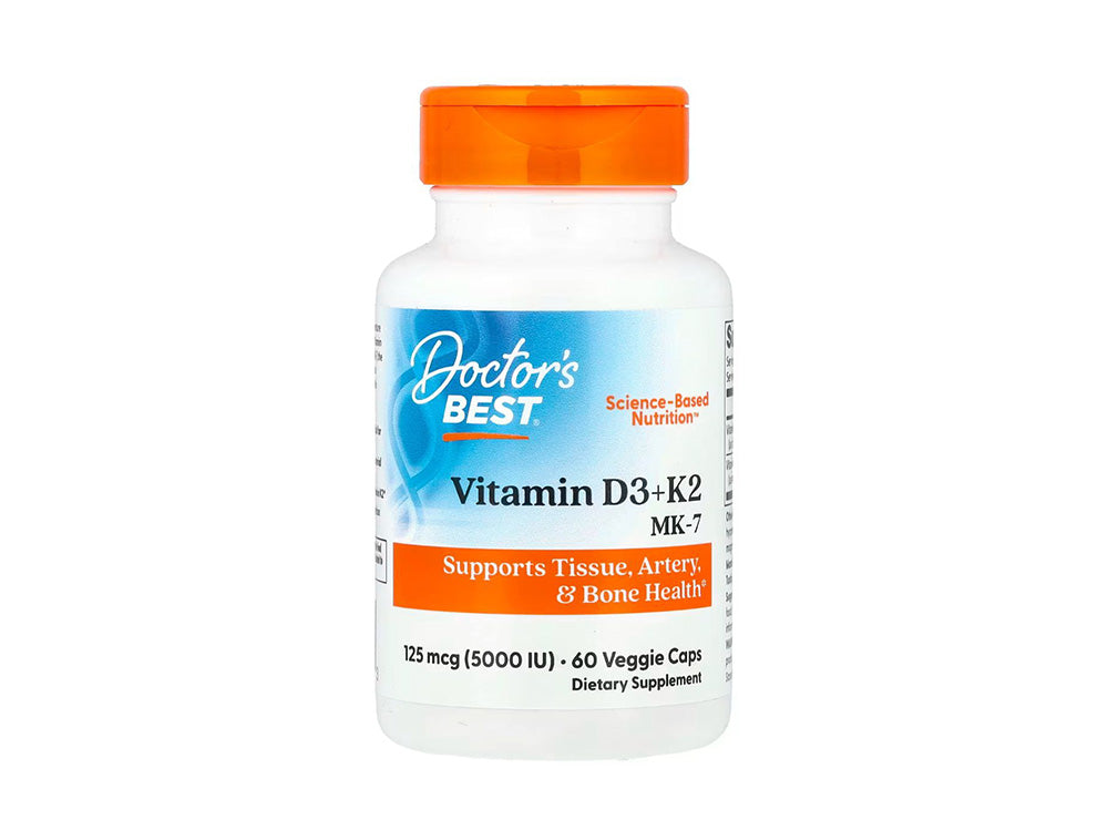 Doctors Best Vitamin D3+K2 MK7 60 Capsules