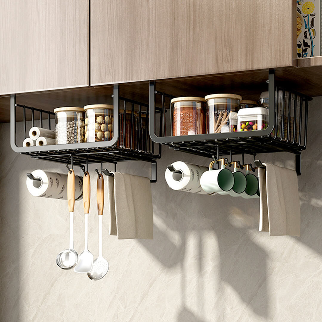 kitchen Slide-in shelf basket, dark grey