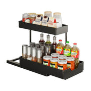 2-tier under-sink organizer with sliding drawers