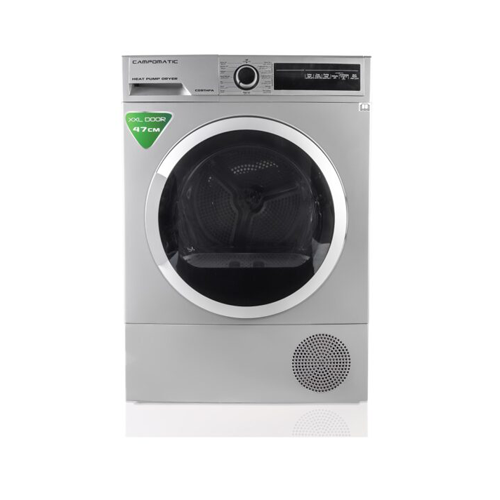 Campomatic CD9THPA Heat Pump Dryer – 9kg, 15 Programs, Galvanized Steel Drum, Dark Silver
