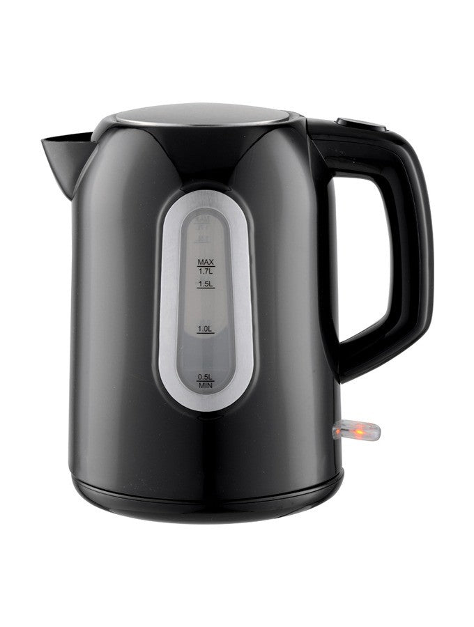 Campomatic KW20B Electric Kettle – 2200W, 1.7L, black plastic body with water windows
