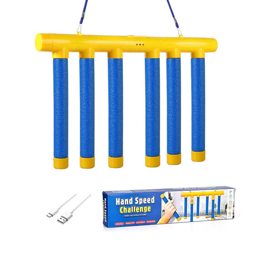 Catching sticks hand speed reaction game for kids and adults