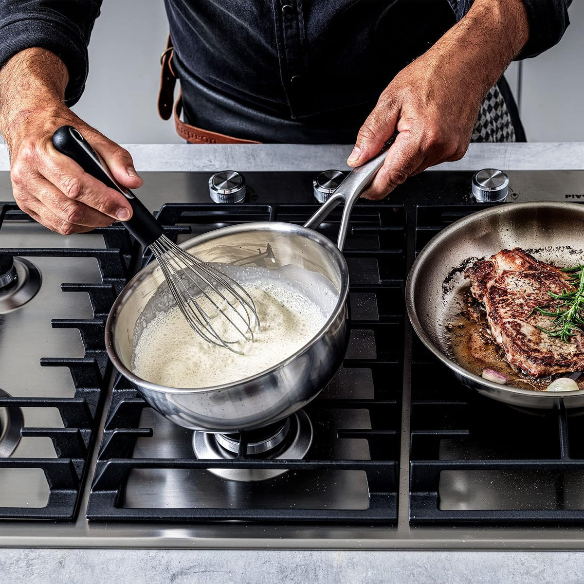 Frying Pan, Stainless Steel, 3 Ply Wok Pan Wok Pan Frying Pan, Stainless Steel, 3 Ply Wok Pan Frying Pan, Stainless Steel, 3 Ply Wok Pan KitchenAid