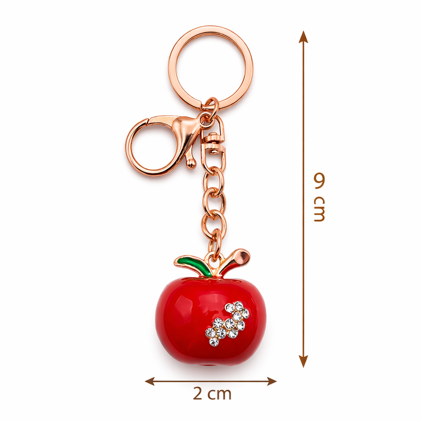 Chic Apple Charm Keychain Default Title Petit Détail Lebanon