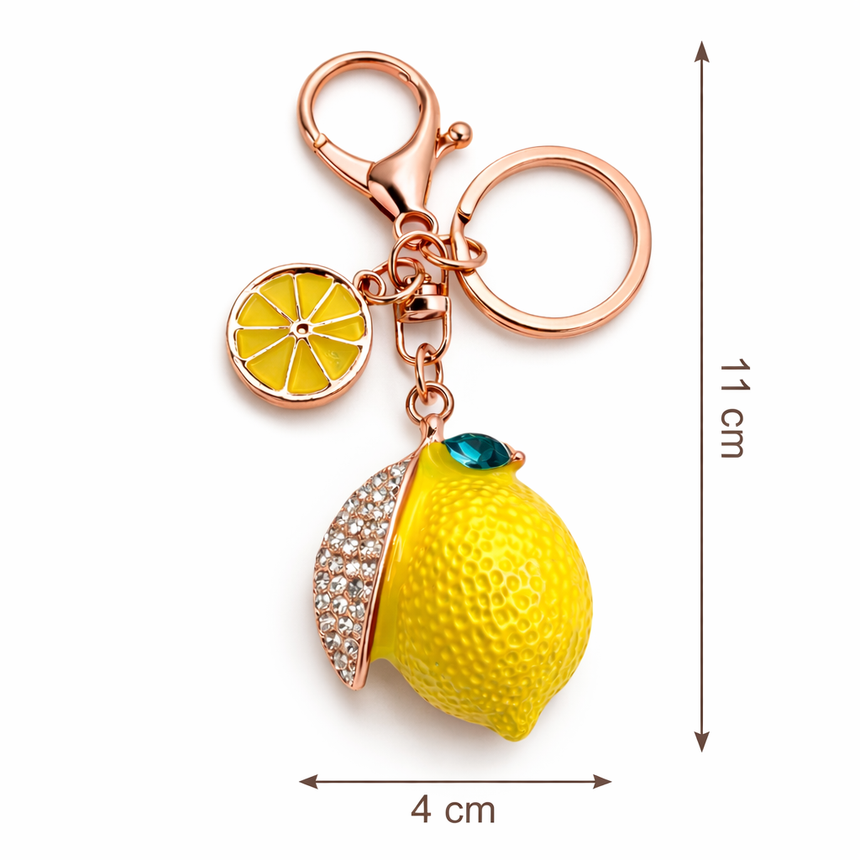 Chic Lemon Charm Keychain Default Title Petit Détail Lebanon