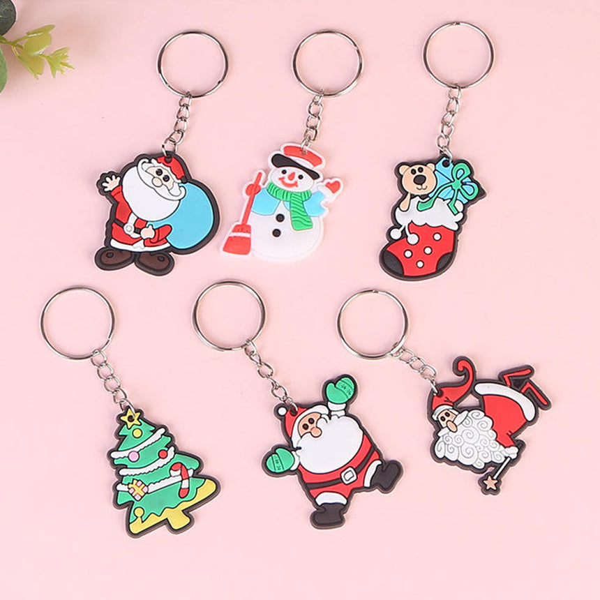 Set of Christmas-themed keychains for countodown christmas calendar 2025