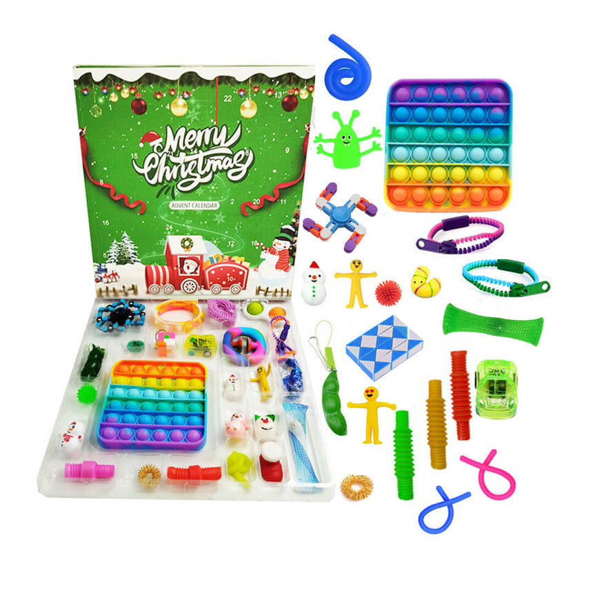 24-Day Fidget Toys Christmas Countdown Calendar 30x32 cm