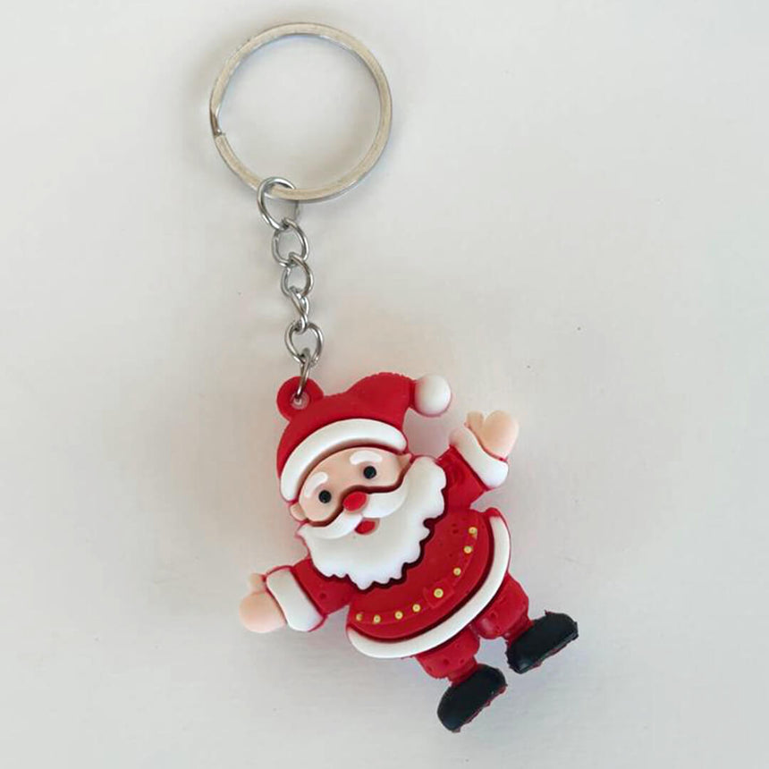 Christmas rubber keychains, Santa  design