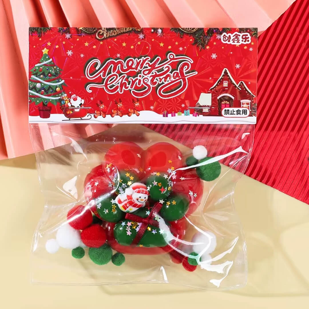 Red Glitter paw squishy toy for holiday sensory fun