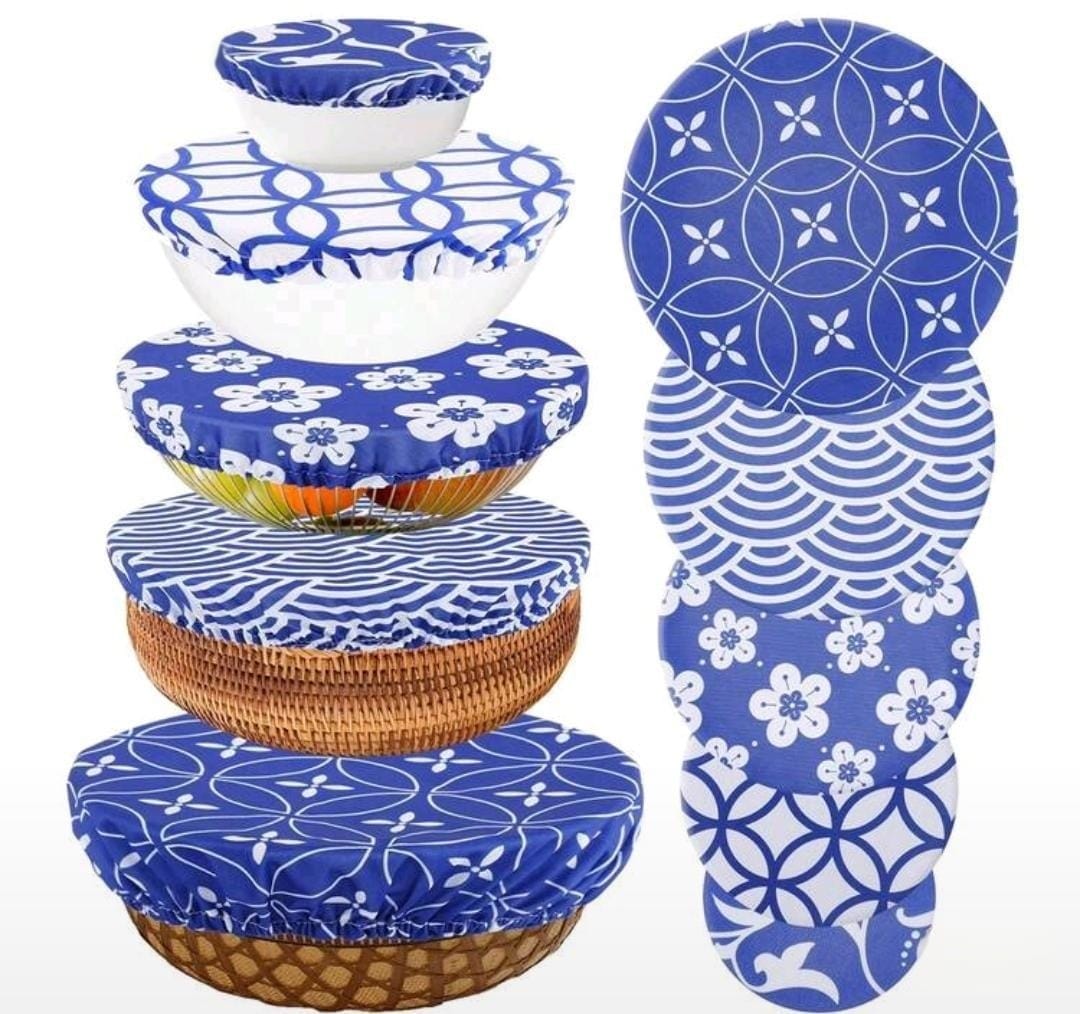 Cloth bowl & jar covers 5 Pieces (diameter: 10 cm / 15 cm / 20 cm / 25 cm & 30 cm)