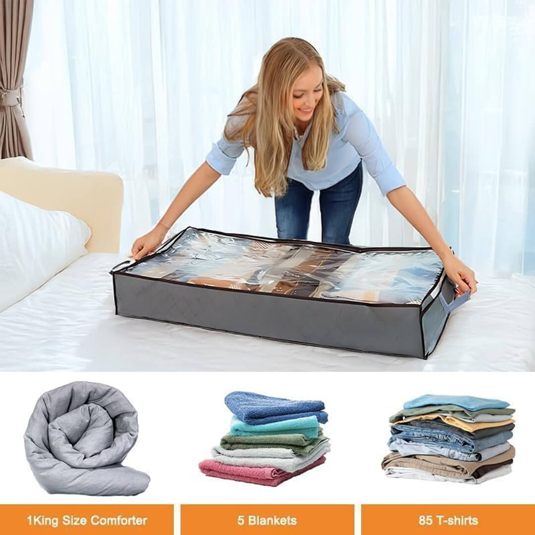 Under-bed fand above cabinet abric bag for clothes and bedding
