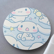 cinamoroll print on circular mdf coaster