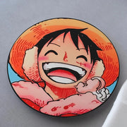 One Piece Luffy print on circular mdf coaster