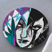 Vi and Jinx print on circular mdf circular coaster