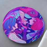 Arcane Jinx and Vi print on circular mdf circular coaster