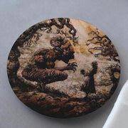 attack on titan pact with the devil print on mdf coaster