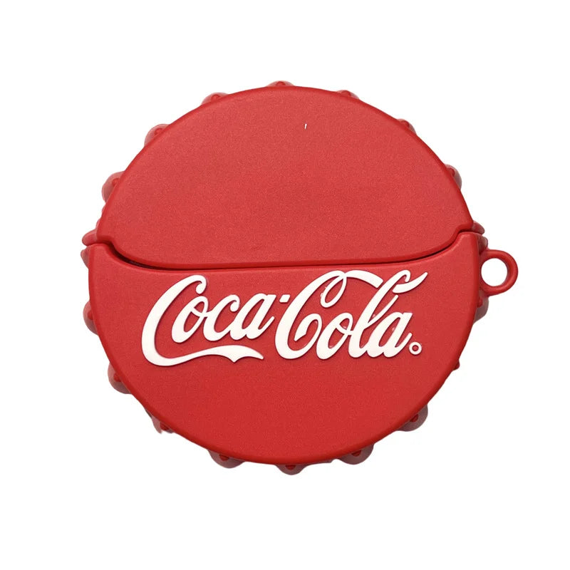 Red Coca-Cola bottle cap-shaped object on a white background
