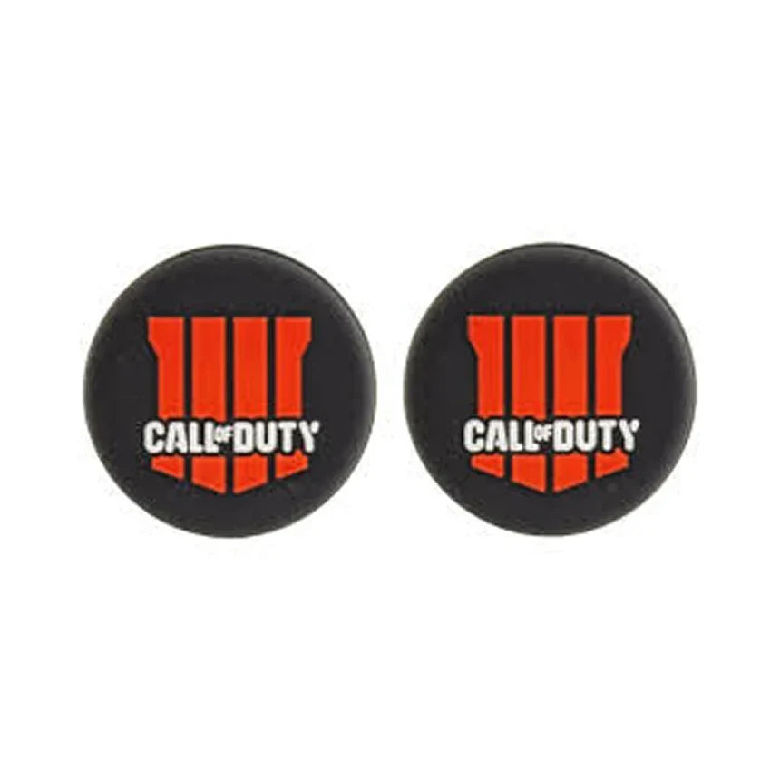 Two black buttons with 'Call of Duty' logo on a white background
