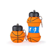 Basketball Silicone Water Bottle – Collapsible & BPA-Free
