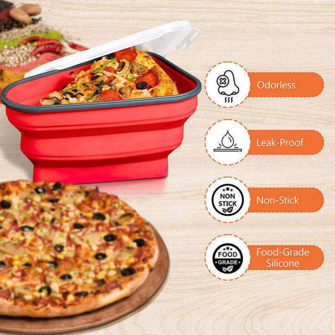 Collapsible BPA-Free Silicone Pizza Storage Container