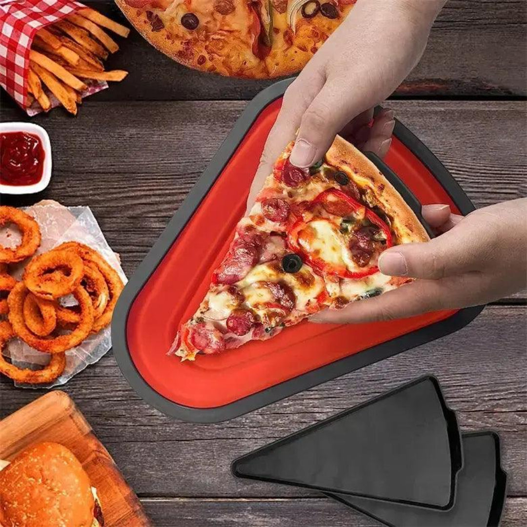 Collapsible BPA-Free Silicone Pizza Storage Container