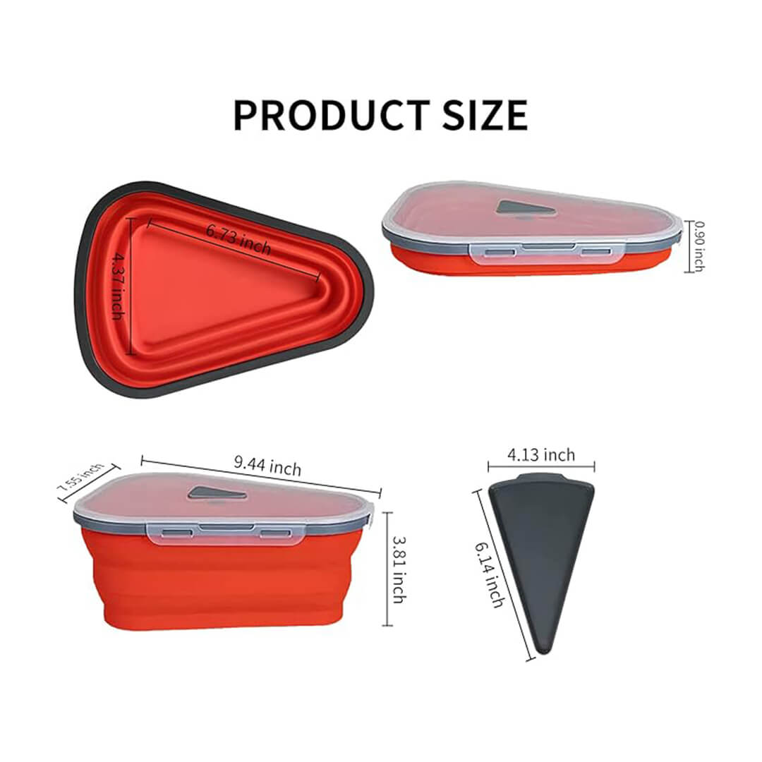 Collapsible BPA-Free Silicone Pizza Storage Container
