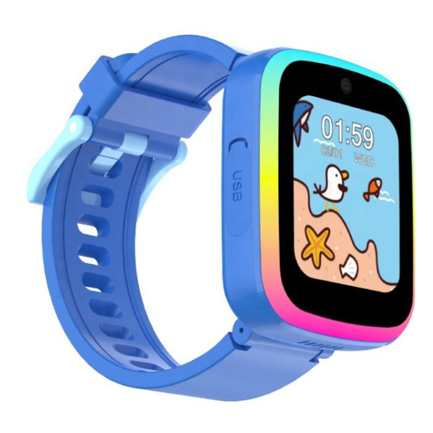 Color-Changing Light Kids Digital Game Watch Blue