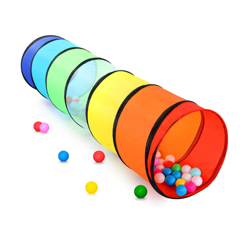 Portable colorful play tunnel for toddlers