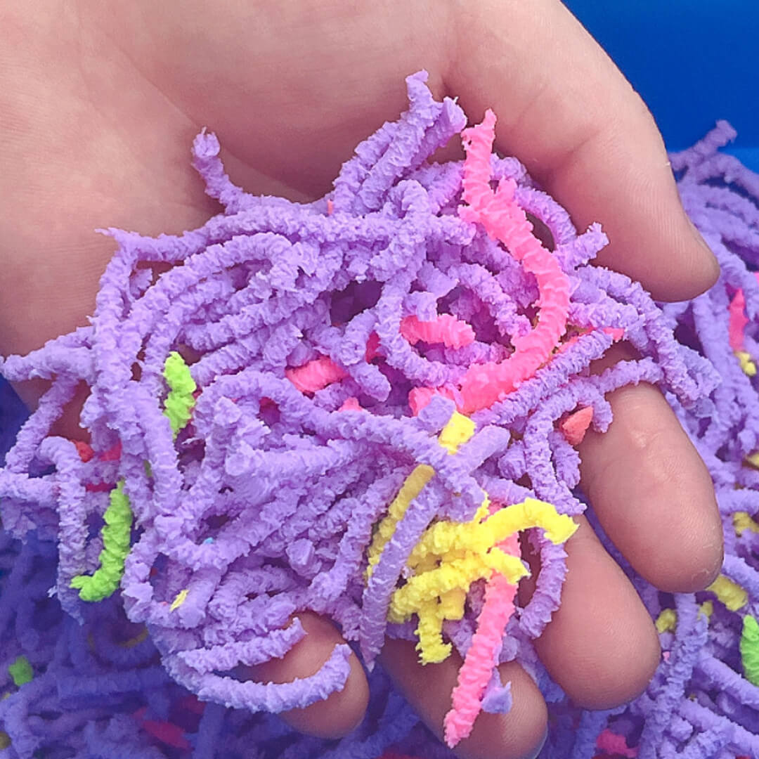 Magic Noodle sensory slime toy, fuzzy and squishy