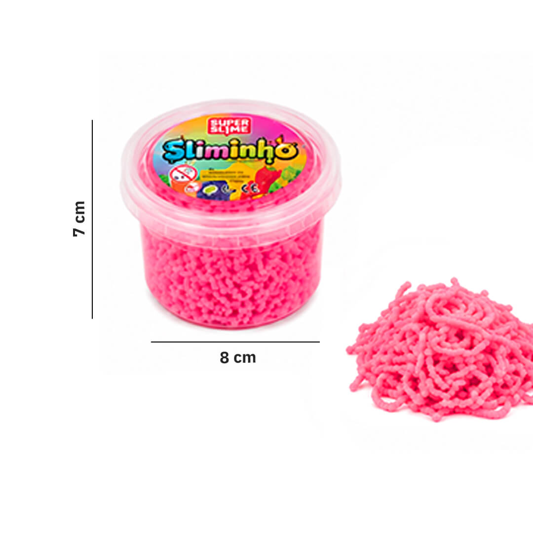 Stretchable sensory slime toy in a small container, portable