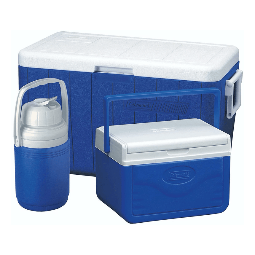 The German Outlet, Coleman, 3-Piece 48 Quart Cooler Combo, 3-Piece 48 Quart Cooler Combo