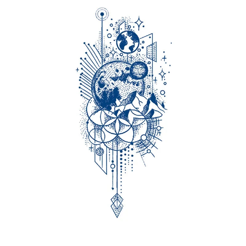 Planetary Semi-Permanent Jagua Tattoo