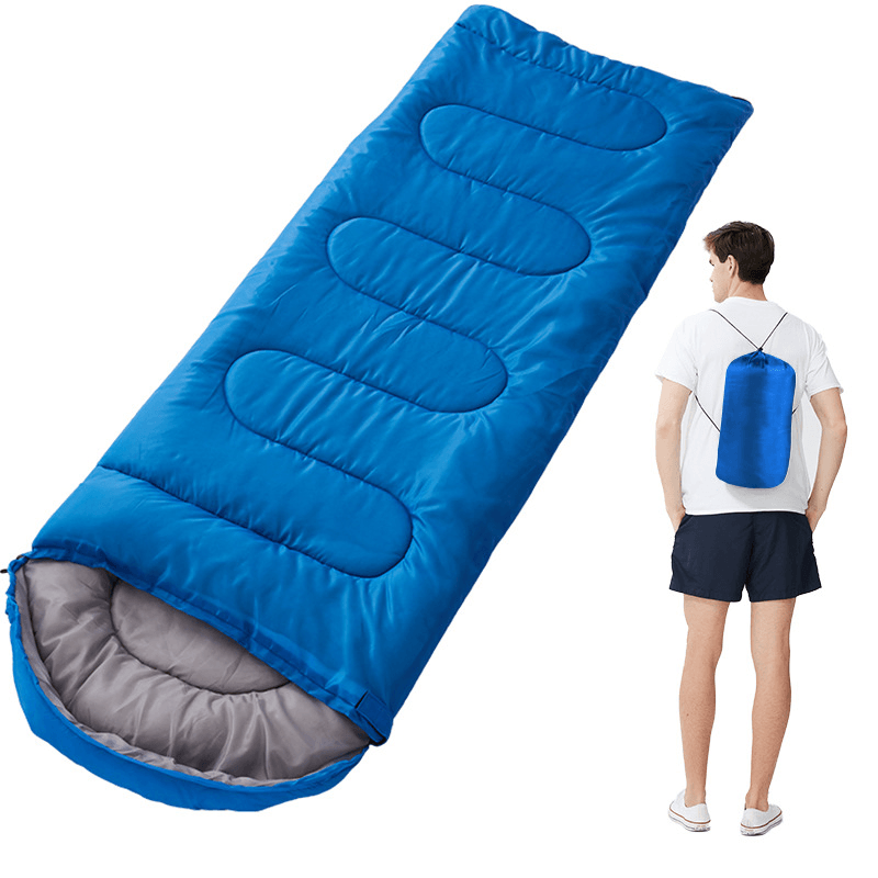 Warm and Thickened Portable Camping Sleeping Bag Blue