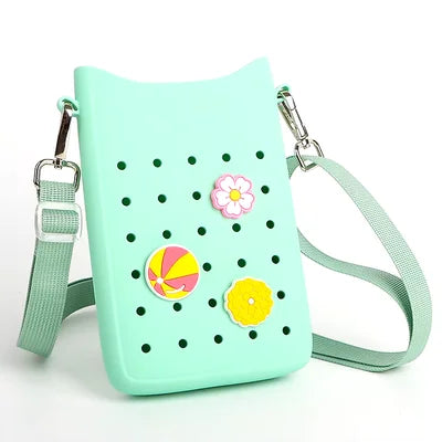 Pistachio Croc Pins Crossbody Bag