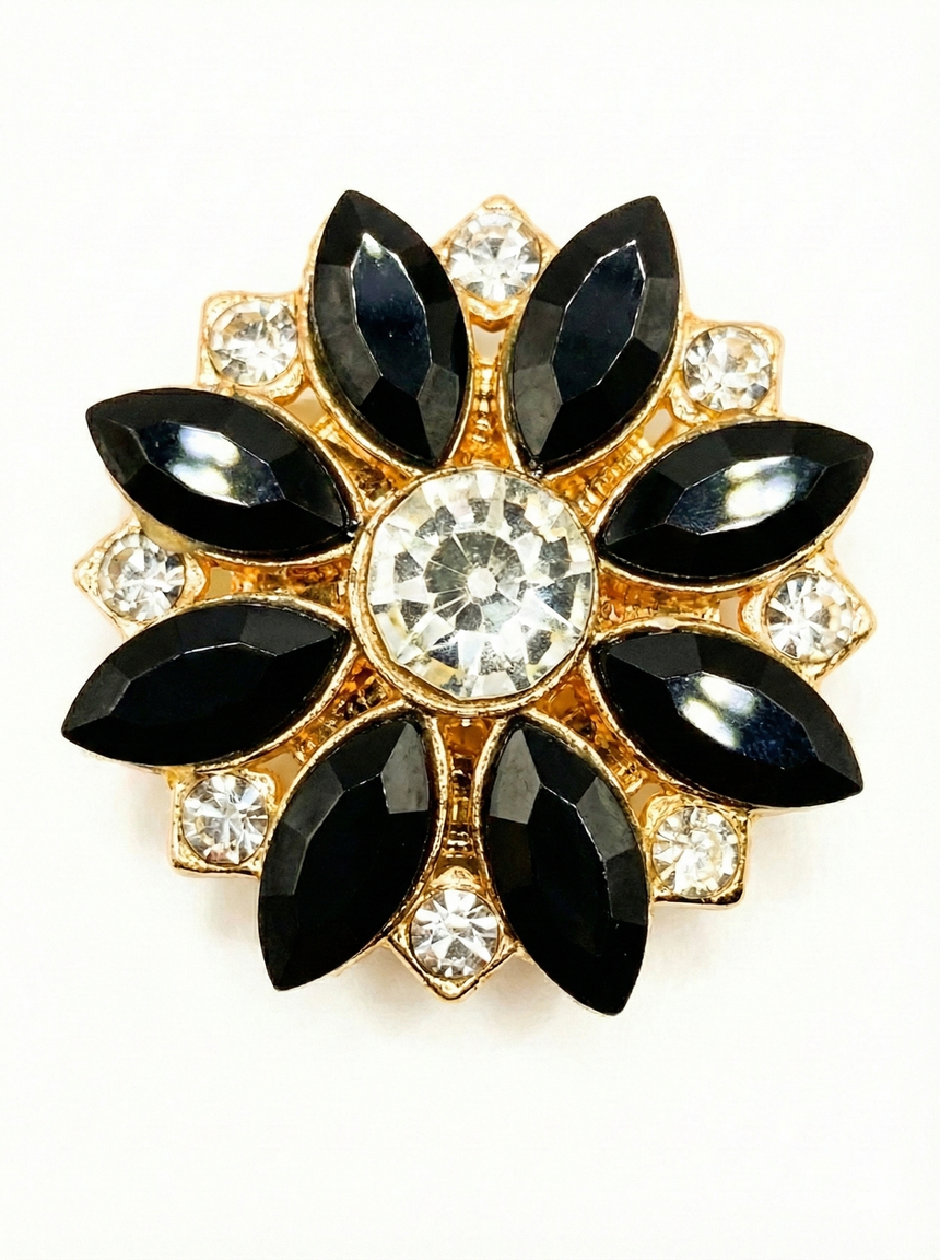 Crystal Flower Button Covers Petit Détail Lebanon