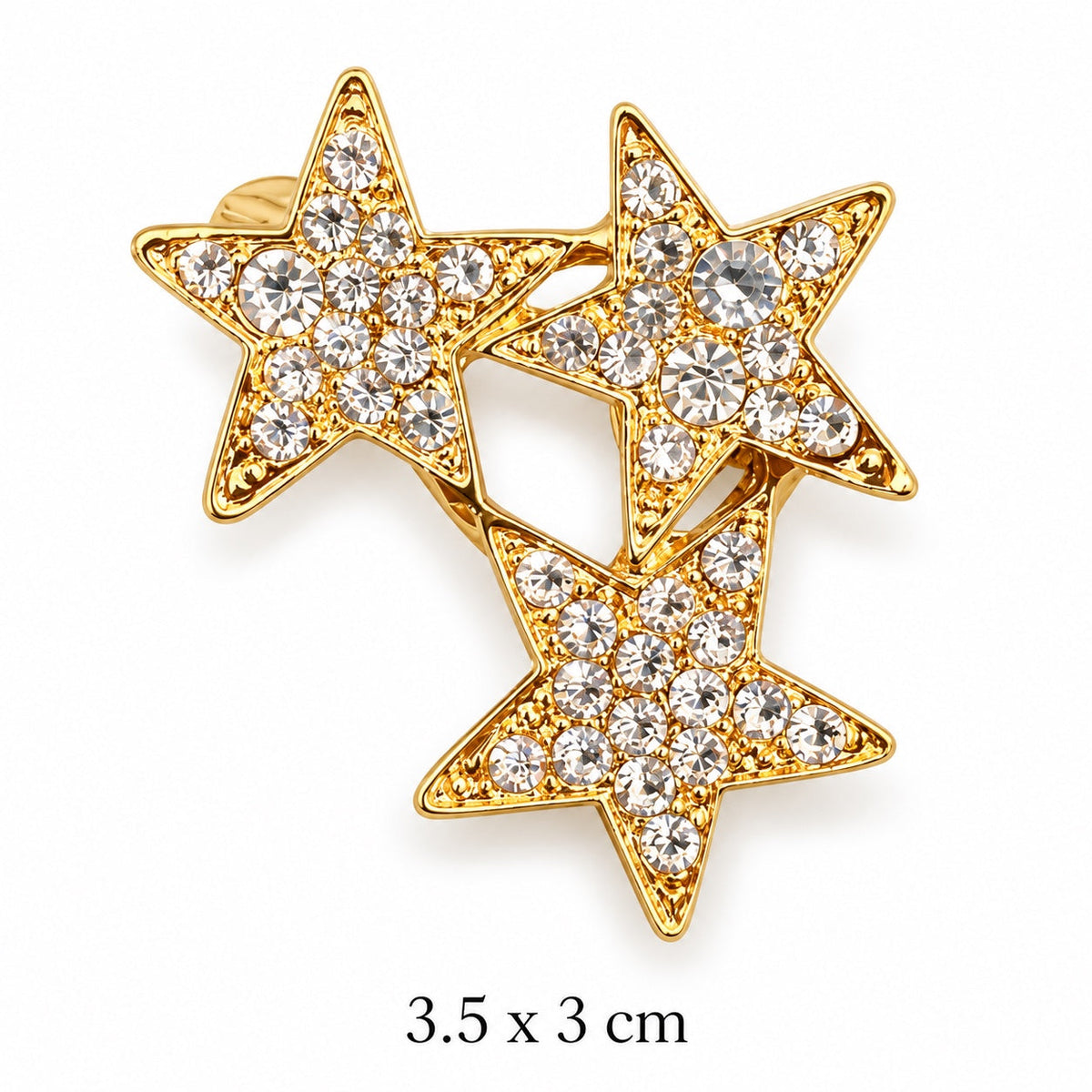 Crystal Star Trio Brooch Petit Détail Lebanon