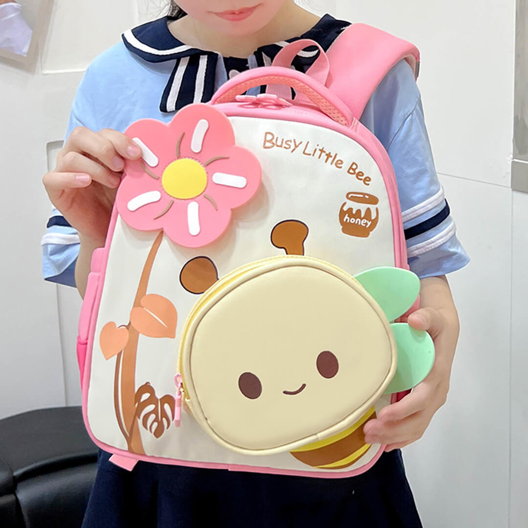 cartoon bee school backpack for kids