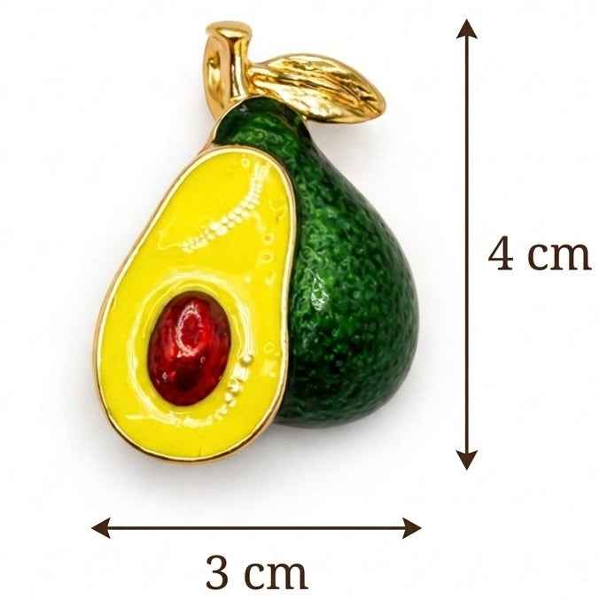 Cute Enamel Avocado Brooch Default Title Petit Détail Lebanon