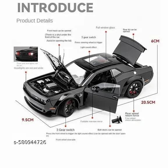 Dodge Challenger SRT 1:24 Die-Cast Car by CHE ZHI