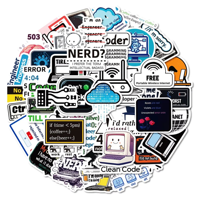 Dark Web Themed Sticker Set Of 50